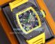 Copy Richard Mille RM010 Skeleton Dial Arabic Numerals Markers Carbon Watch Yellow Strap (7)_th.jpg